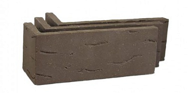 Клинкерная плитка Terramatic Koro Brown угловая AC 2204 (Y) 185x60x71x14