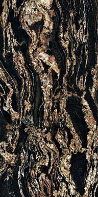 Керамогранит Ariana Ceramica PF60005363 NOBILE BLACK TAURUS LUX+ 60X120