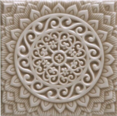 Декор Adex ADST4100 RELIEVE MANDALA UNIVERSE SILVER SANDS 14,8x14