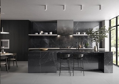 Керамогранит Rak Ceramics Amani Marble Dark Grey Polished Full Lappato 60x120