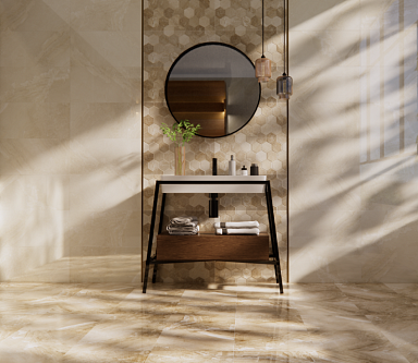 Eurotile 356 Бордюр Eclipse Beige Центр 7x30
