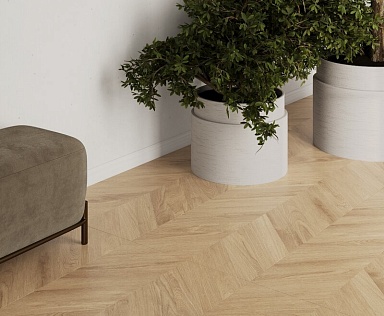 Керамогранит Laparet Wood Latina Miele Chevron бежевый матовый карвинг 60х120