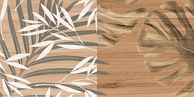 Плитка Laparet 08-01-15-2454 Organic коричневый узор 20х40