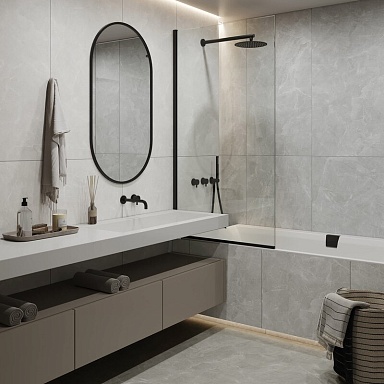 Керамогранит LB-Ceramics 6461-0413 Сумерки серый 60х60