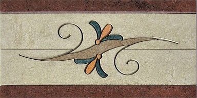 Бордюр Casalgrande Padana Fascia Floreale B Botticino (Botticino, Madras Pink) 15x30