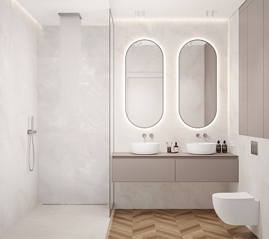 Керамогранит Laparet LP6012G0541R Bernini Bianco белый глянцевые чернила 59,5х119,1