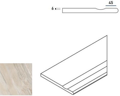 Бордюр Italon 620090000199 WHITE BORDO SVASATO ROUND DX 30x60