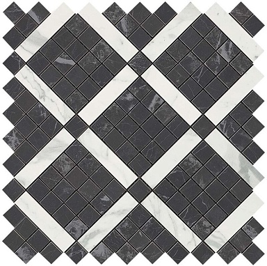 Декор Atlas Concorde Italy 9MVH Marvel Noir Mix Diagonal Mosaic 30.5x30.5