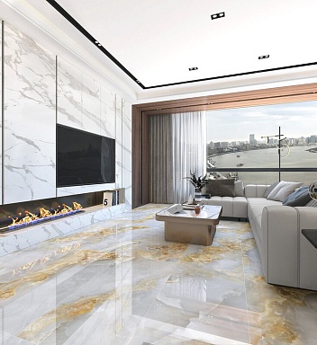 Керамогранит Global Tile GT1206016516PDR Cometa Голубой 60x120