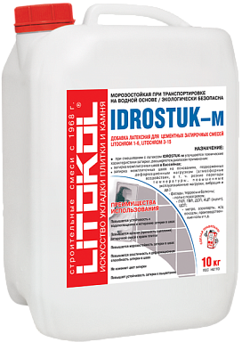 Смеси и затирки LITOKOL Латексные добавки Добавка IDROSTUK - м 10кг