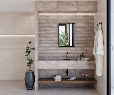 Плитка Eurotile Kamau Light Grey Mat Str. 30x60