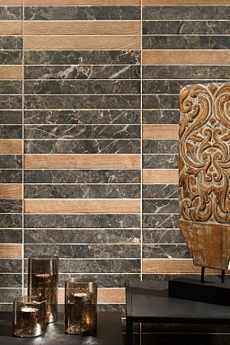 Плитка La Platera Capri Brick Black 35x35