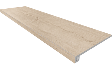 Ступень Estima SF02 Soft Wood Creamy неполированный 33x120 + Подступенок 14.5x120