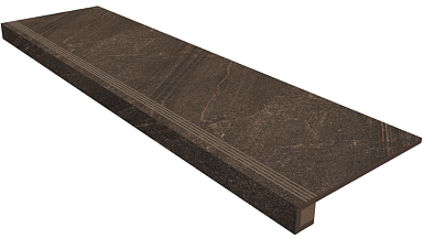 Estima Комплект Ступень GB04 Gabbro 33x120 неполированная с бортиком + Подступенок 14.5x120