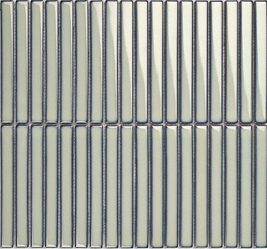 Мозаика Porcelain mosaic Y15FW29 Strip Салатный глянцевый 1.5х14.5 29.4х31.3