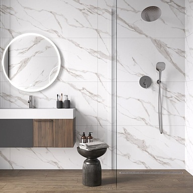 Керамогранит Ceradim Calacatta Sharp Silver Белый Полированный 60х60