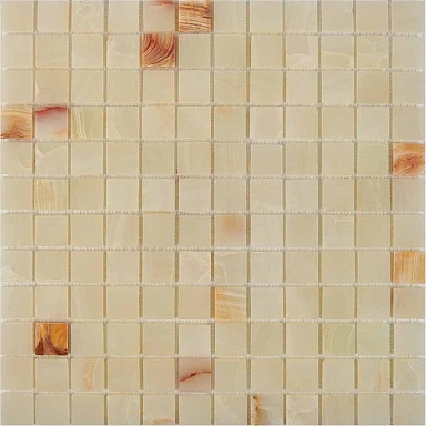 Мозаика Pixmosaic PIX203 White onyx из оникса полированная 23x23 305х305х6