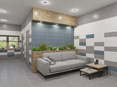 Плитка Azori Colormix Cemento Grey 42x42
