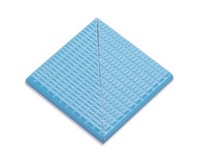 Ступень Serapool 21221 DK Petit Carre Наружный угол плитки с буртиком Light Blue 12x12