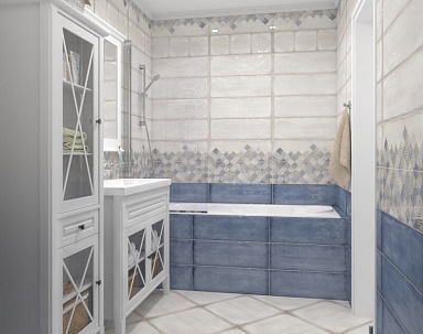 Cersanit MA2S042DT Majolika Blue вставка В голубой 20x60