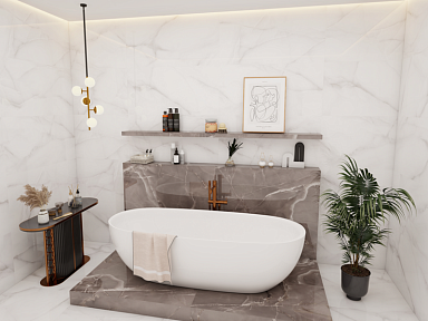Керамогранит Colortile Onyx Rich Bianco Glossy 60x120