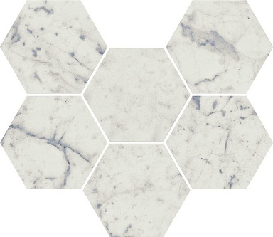 Декор Italon 620110000065 Charme Extra Carrara Mosaico Hexagon 25x29