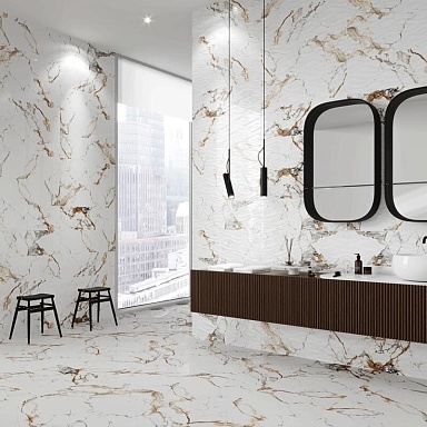 Декор Novacera Calacatta Brillante Decor Ondas Rectificado 30x90