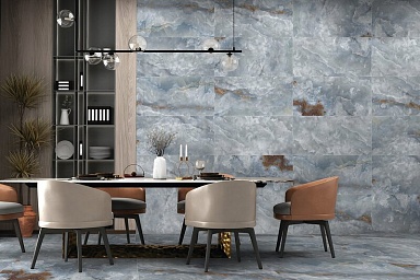 Керамогранит Global Tile GT408013616MSR11 Moonlight GT Синий 40x80