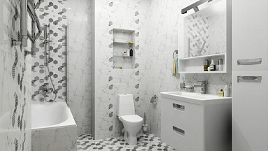 Плитка LB-Ceramics 1045-0115 Каррарский мрамор 25х45