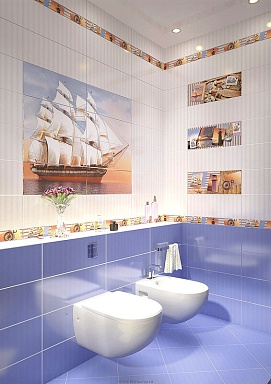 Azori Декор Variete blue marine 3 20.1x50.5