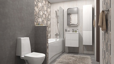 Керамогранит LB-Ceramics Fiori Grigio светло-серый 6246-0066 (6046-0196) 45х45