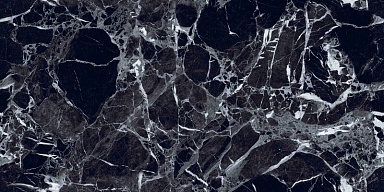 Керамогранит Pieza Ceramica PO006012H Polar Black Двойной Глянец 60х120