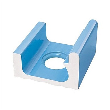 Декоративная вставка Serapool K321 Поручневый водоотводный канал со сливом Light Blue 23,5x24,5