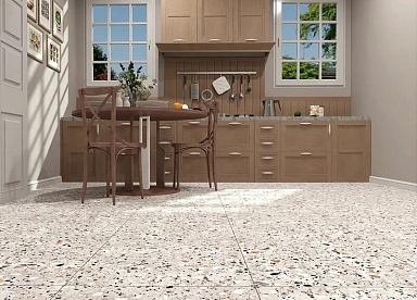 Керамогранит ProGRES Ceramica NR0373-M Эвия Терраццо Серый матовый 600x600x9.5