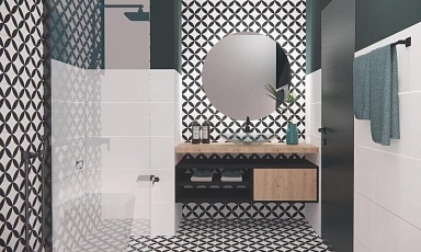 Керамогранит Prissmacer Circle Black Pre-Cut 45x45