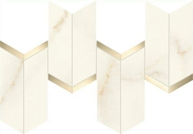 Мозаика Atlas Concorde Italy AF8W Marvel Calacatta Apuano Mosaico Chevron Lappato 19,2x46,3