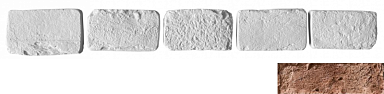Leonardo Stone Декоративный кирпич Тычок Мадрид 333 12.5x7-8x1,7