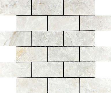 Декор Velsaa Mosaic Lumix White Brick Bone 346x297