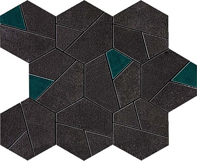 Мозаика Atlas Concorde Italy AN7A Boost Tarmac Mosaico Hex Jade 25x28.5