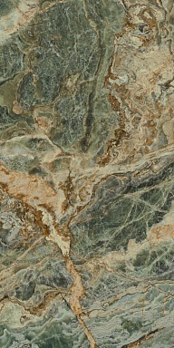 Панно Kerama Marazzi SG593522RB/D Панно Риальто Нобиле 2 зелёный лаппатированный обрезной 119,5x238,5x0,9