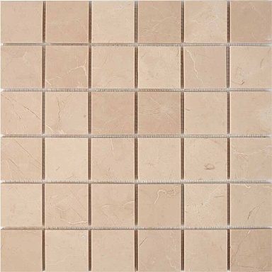 Мозаика Pixmosaic PIX228 Crema Nova из мрамора полированная 48x48 305х305x6