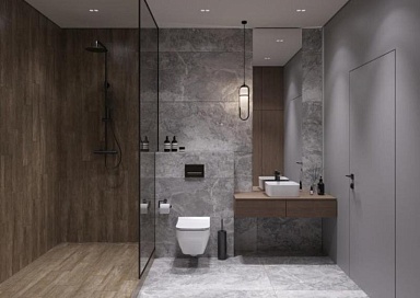 Керамогранит Cersanit A17057 Grigio nuovalato темно-серый ректификат 60x120