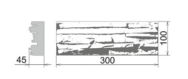 Искусственный камень Камелот Диксон 057 Плоскость 300х100х45
