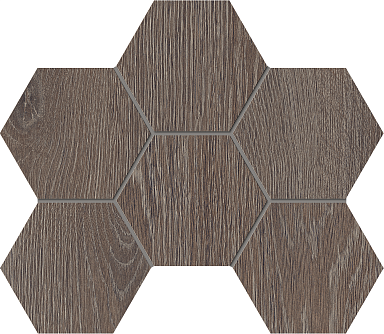Estima Мозаика KW03 Kraft Wood Wenge Hexagon структурированный 25x28,5