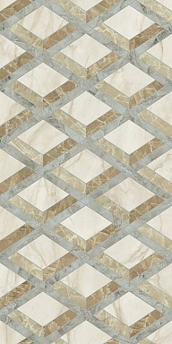 Декор Versace PF60014144 Tarsia Lozenge Avorio Deco Lux 3D Rett 60x120
