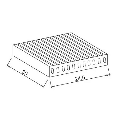 Керамогранит Serapool K807 Система туннельного канала Cobalt 24,5x30