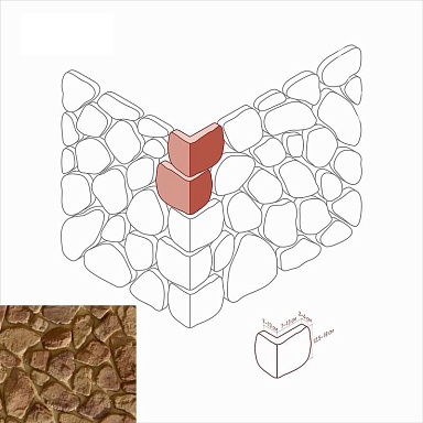 Искусственный камень White Hills 608-45 Хантли Угол 7-13 x 12,5-18