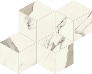 Мозаика Atlas Concorde Italy AF8M Marvel Calacatta Sublime Mosaico Esagono Silk 30x35