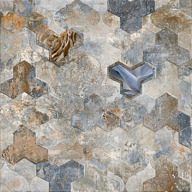 Керамогранит Absolut Keramika abs1766 Santorini Mix 60.8x60.8