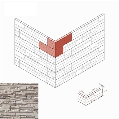 Искусственный камень White Hills 174-15 Сандерлэнд Угол 10x23x10